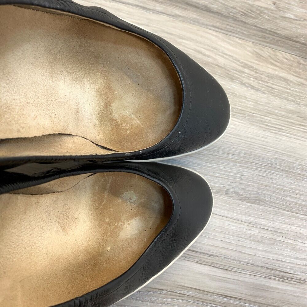Vionic Womens Size 8 Jacey Slip‎ On Wedge Shoes Leather Comfort Cushion Black - Picture 9 of 10